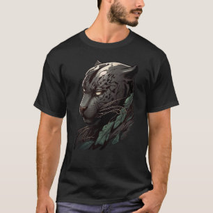 T-shirt Tête d'une grande panthère noire