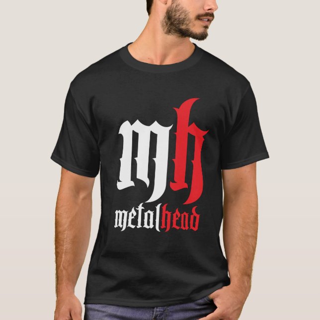 T-shirt Tête en métal avec le bord ! (Devant)