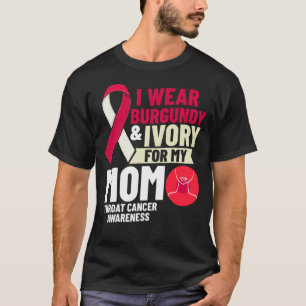 T-shirt Tête et col Throat Cancer Ribbon Survivant