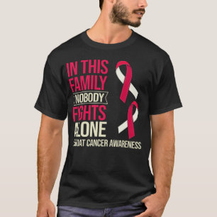 T-shirt Tête et col Throat Cancer Ribbon Survivant