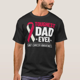 T-shirt Tête et col Throat Cancer Ribbon Survivant