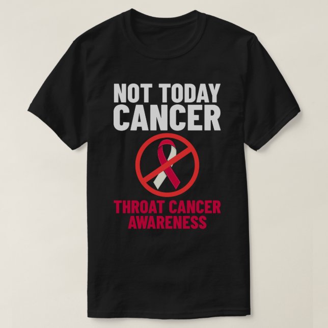 T-shirt Tête et col Throat Cancer Ribbon Survivant (Design devant)