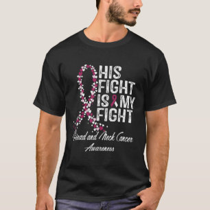 T-shirt Tête Et Cou Cancer Sensibilisation Son Combat Est