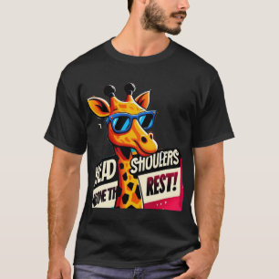 T-shirt tête et épaules au-dessus du reste drôle girafe