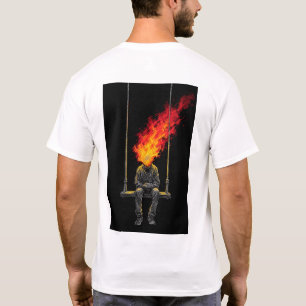T-shirt Tête flamboyante surréaliste Graphisme de mode str