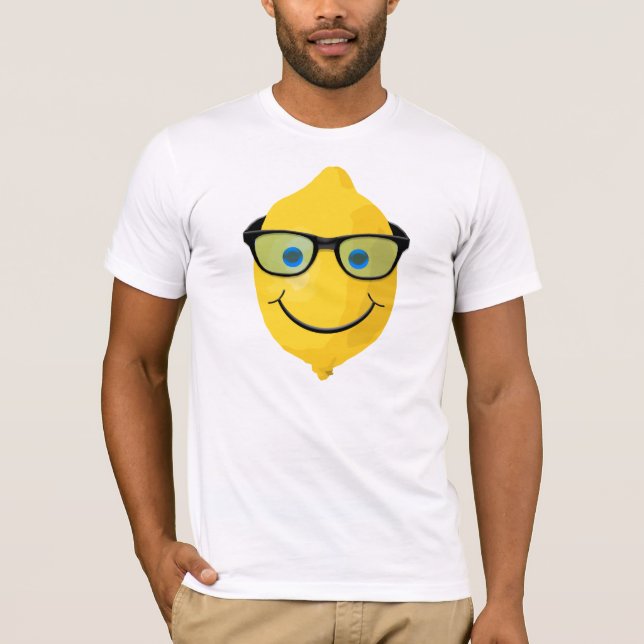 T-shirt Tête Geeky de citron (Devant)
