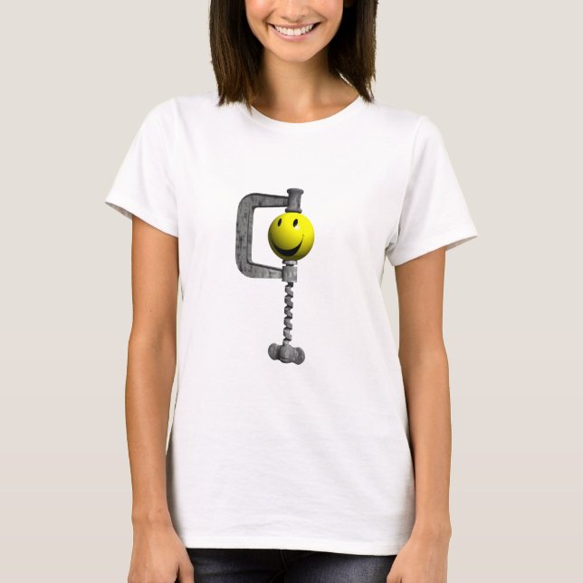 T-shirt tête jaune attrapée dans un vice (Devant)