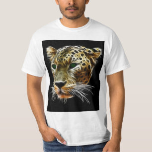 T-shirt Tête majestueuse de léopard de chat