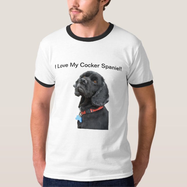 T-shirt Tête noire de cocker (Devant)
