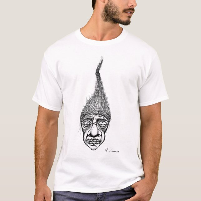 T-shirt Tête rétrécie, .com (Devant)