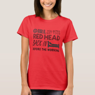 T-shirt Tête rouge - Aint Goin vers le bas - chemise de