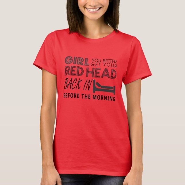 T-shirt Tête rouge - Aint Goin vers le bas - chemise de (Devant)