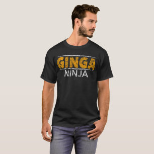 T-shirt Tête rouge de gingembre drôle de Ginja Ninja