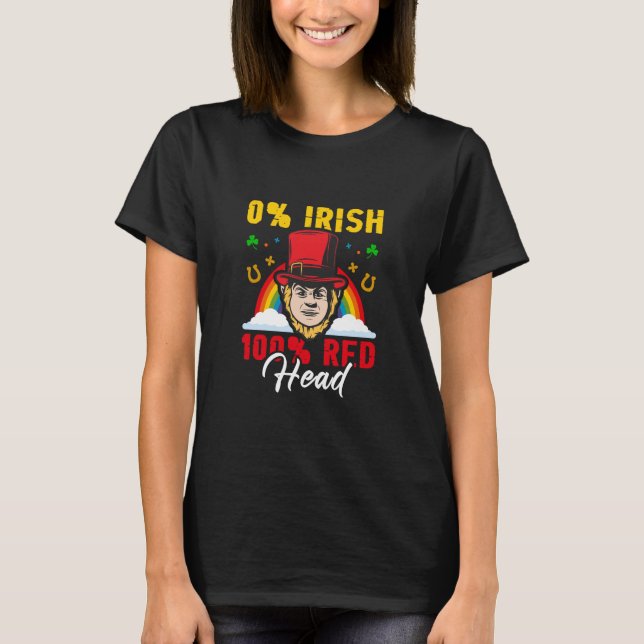 T-shirt Tête rouge irlandaise à 100 % (Devant)