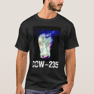 T-shirt Tête rougeoyante de vache masquée par rayonnemen