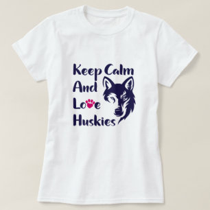 T-shirt Tête Sibérienne Husky Vintage