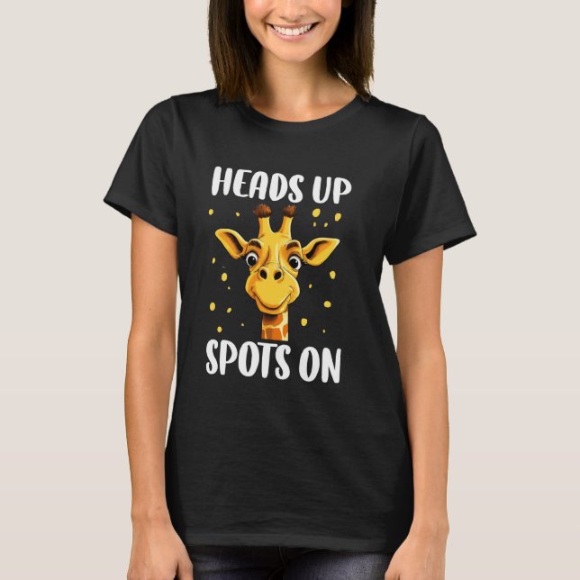 T-shirt Tête Sur Les Points De La Giraffe (Devant)