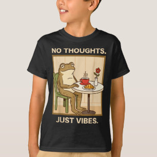 T-shirt Tête Vide Mème Drôle Pas De Pensées Juste Des Vibr