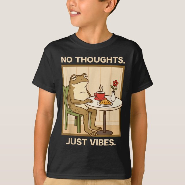 T-shirt Tête Vide Mème Drôle Pas De Pensées Juste Des Vibr (Devant)