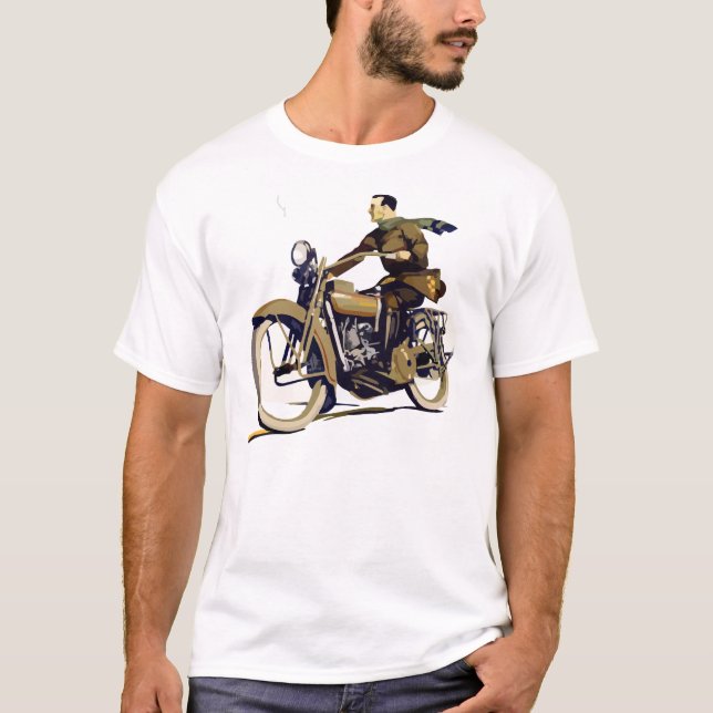T-shirt Tête Vintage moto Hikingduck (Devant)