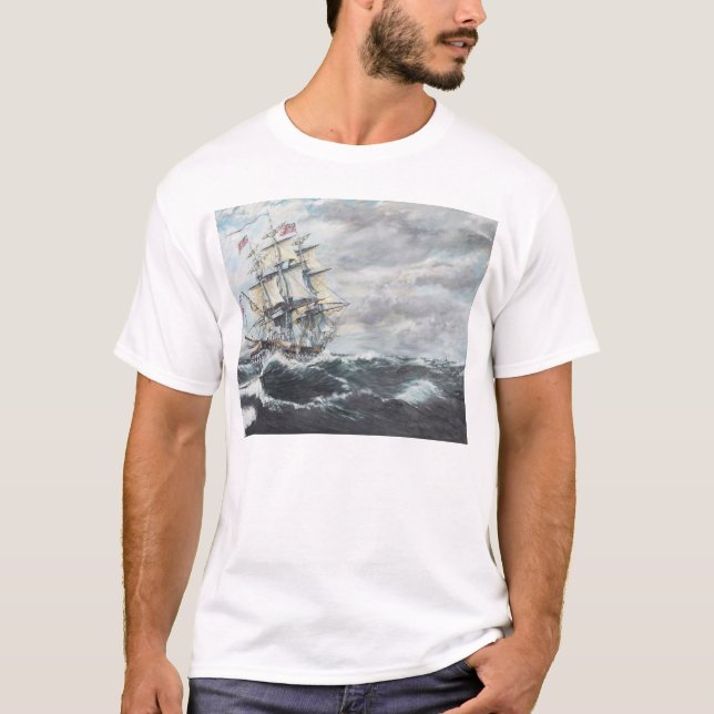 T-shirt Têtes de constitution d'USS pour S.M. frégate (Devant)