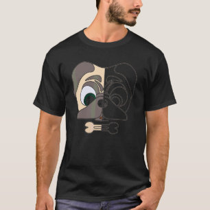 T-shirt Têtes de Pug imprimées Portrait d'animal Puggle av