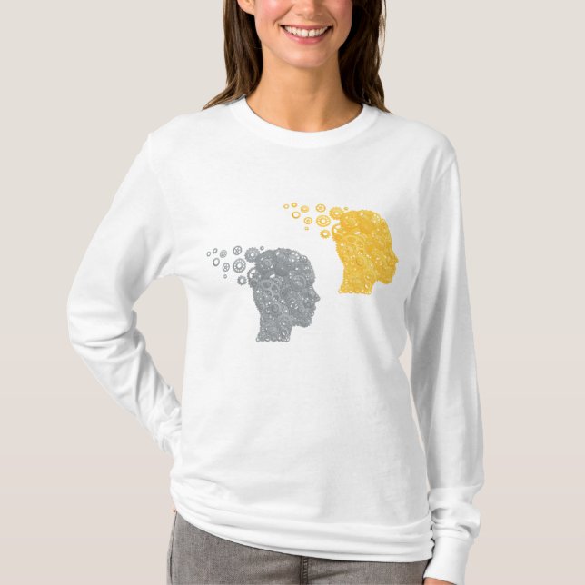T-shirt Têtes de roue dentée de puissance cérébrale Steamp (Devant)