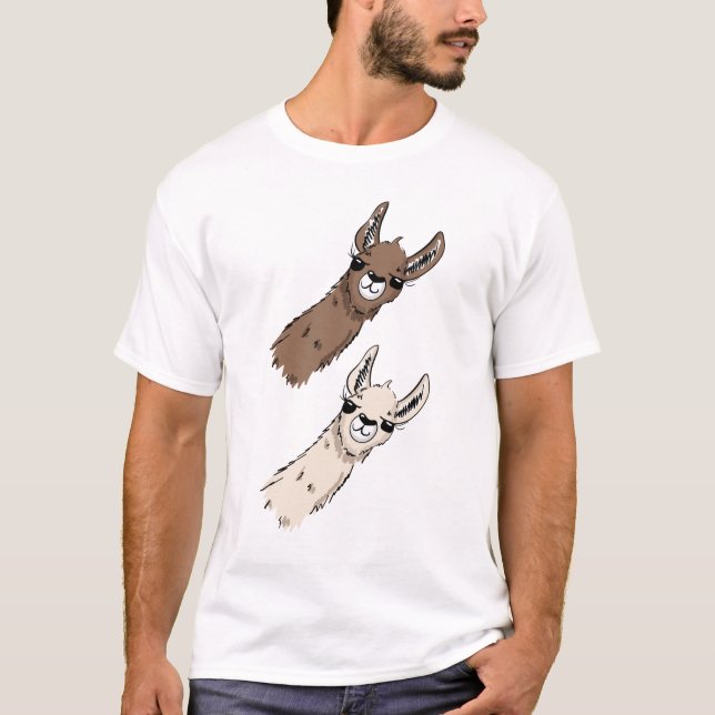 T-shirt Têtes Llama Double (Devant)