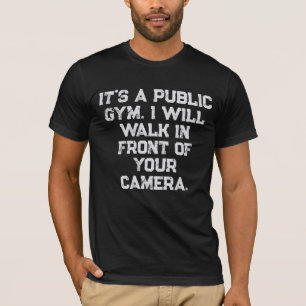 T-shirt Tétiquettes de fitness de salle de sport public Ph