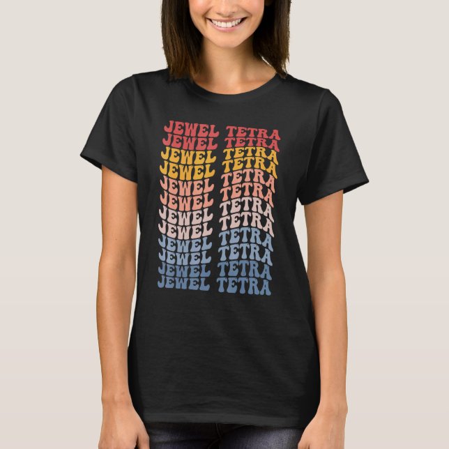 T-shirt Tétra joyau groovy rétro poisson (Devant)