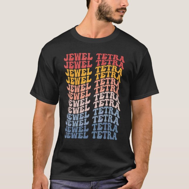 T-shirt Tétra joyau poisson rétro groovy (Devant)