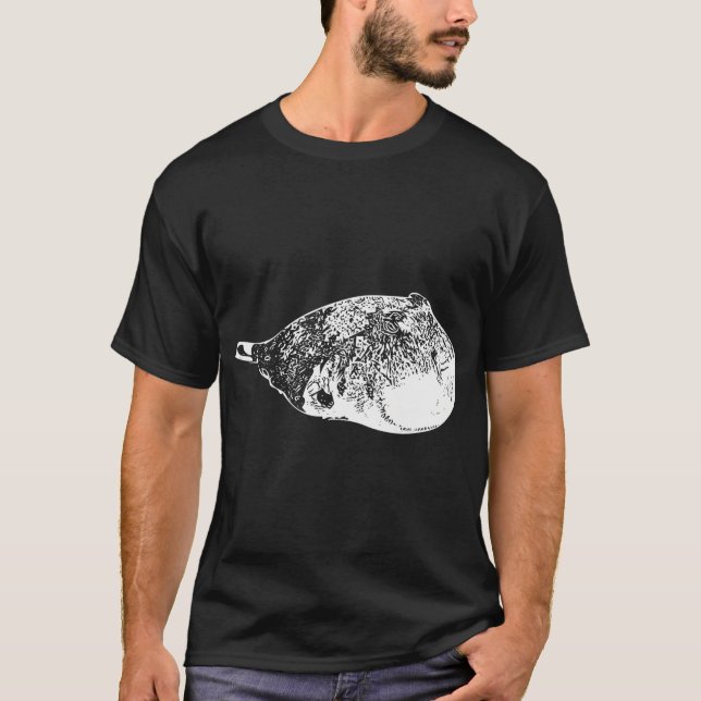 T-shirt Tétraodon du Nord Impression Blanche (Devant)