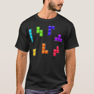 T-shirt Tetriminos Aux Visages