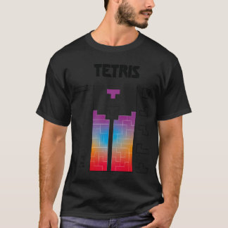 T-shirt Tetris Color Fade Game Art girl