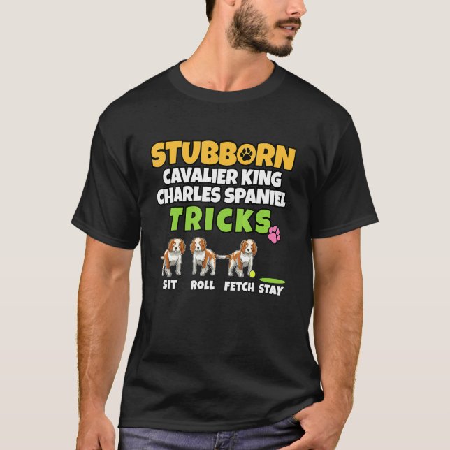 T-shirt Têtu Cavalier King Charles Spaniel Tricks I Sp (Devant)