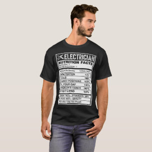 T-shirt têtu dur de faits de nutrition