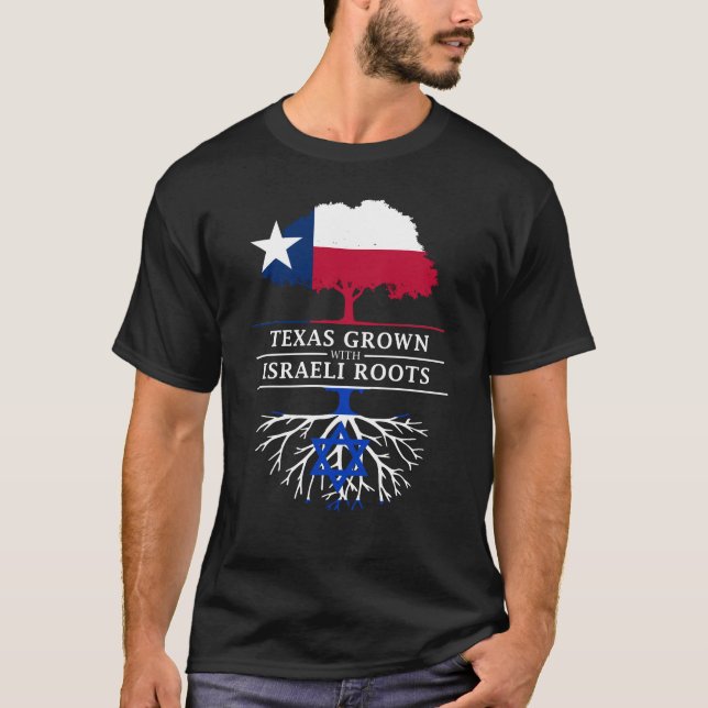 T-shirt Texan développé avec les racines israéliennes (Devant)