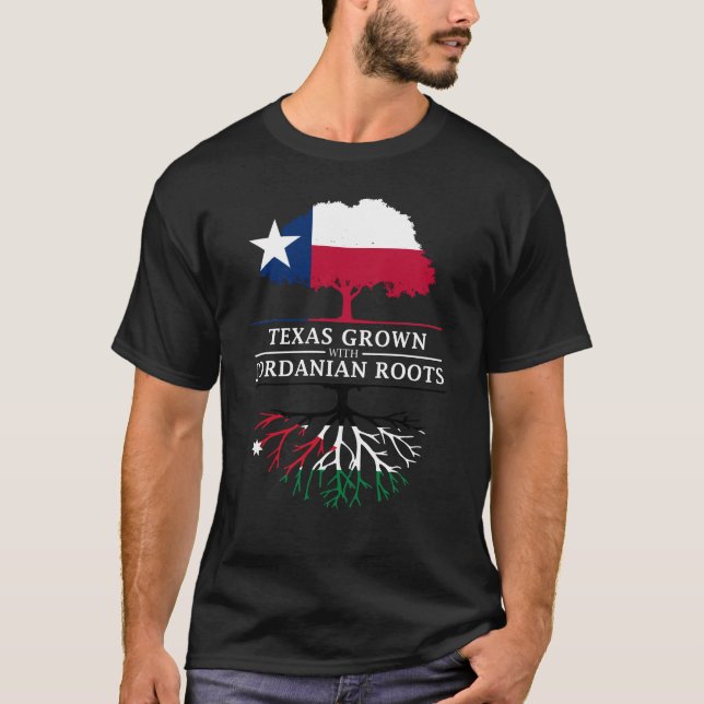 T-shirt Texan développé avec les racines jordaniennes (Devant)