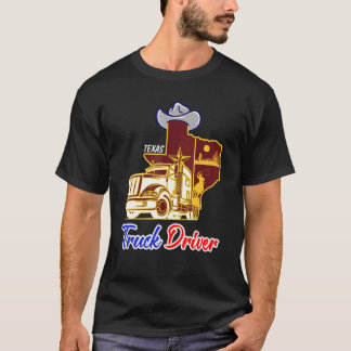 T-shirt Texan Real Truckers for texas drivers Trucking Tr