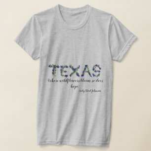 T-shirt Texas Bluebonnet Message d'espoir