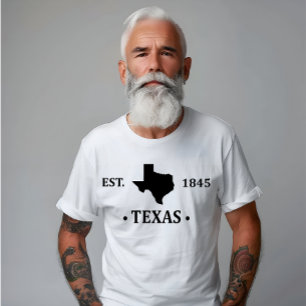 T-shirt Texas carte noir l'état étoile seule