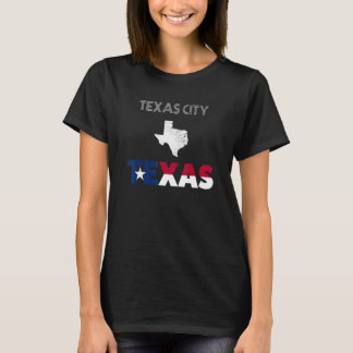 T-shirt Texas City TX Texas drapeau tourisme souvenir auto