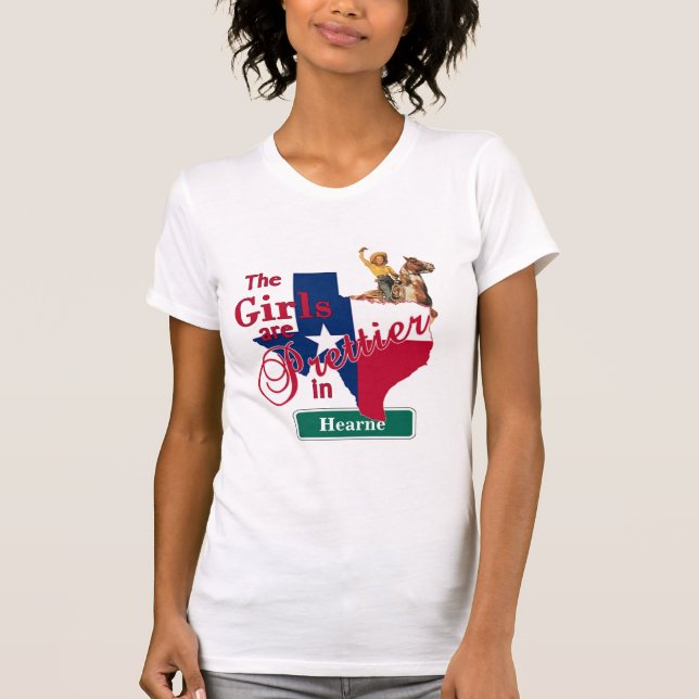 T-shirt Texas Drapeau Forme CUSTOM Cowgirl Les filles sont (Devant)