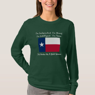 T-shirt Texas-drapeau, je suis indépendant je suis