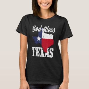 T-shirt Texas Drapeau-nous État patriotique Texan Dieu bén