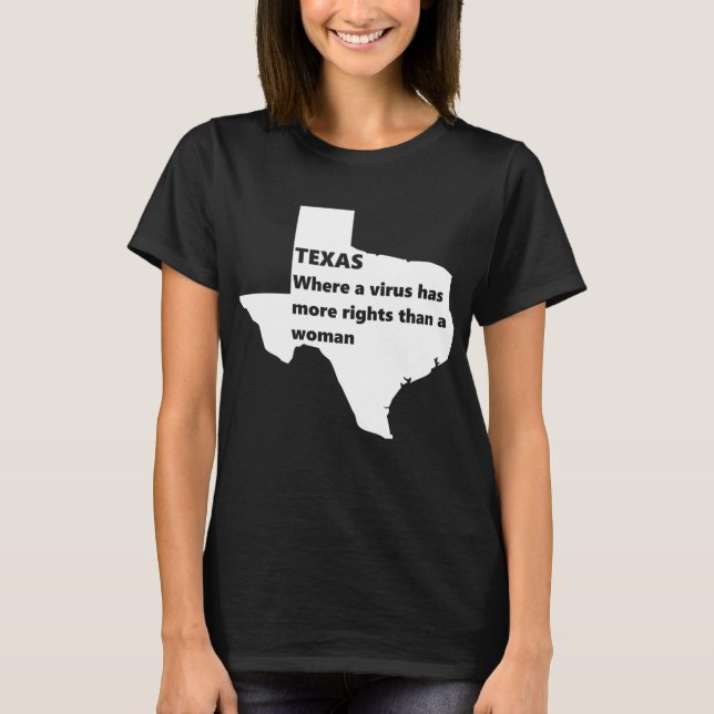 T-shirt texas droits des femmes covid blanc (Devant)