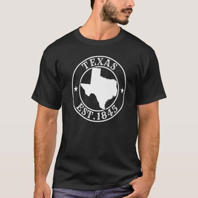 T-shirt Texas Est 1845 Texas Pride Home State Texan (Devant)