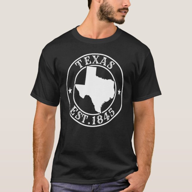 T-shirt Texas Est 1845 Texas Pride Home State Texan (Devant)