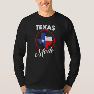 T-shirt Texas Fabriqué Rouge Blanc Et Bleu Texas Drapeau T