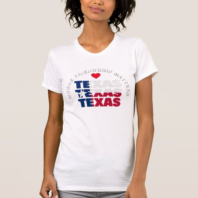 T-shirt TEXAS FLAG Friendship Unisex (Devant)